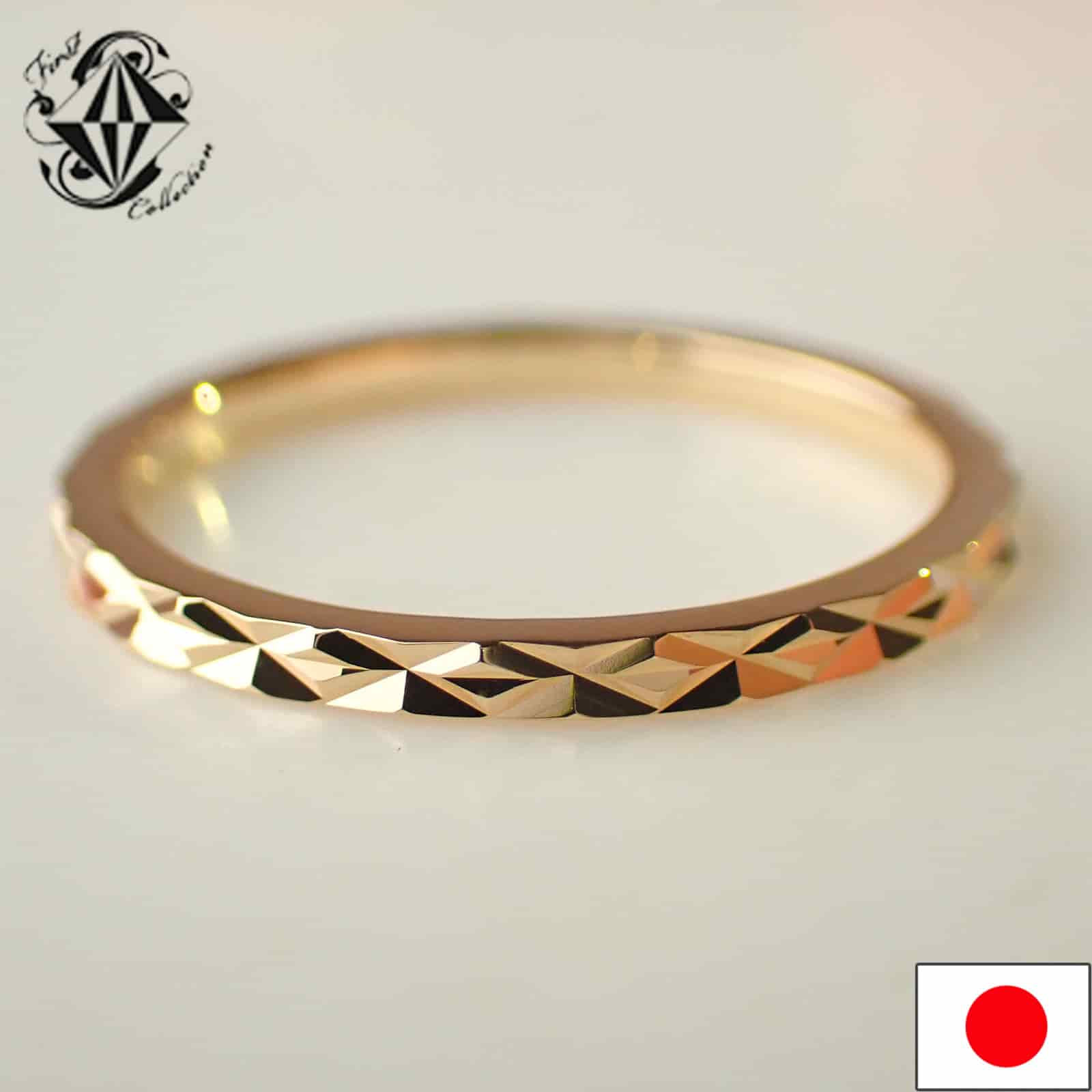 スノーフラグメントカットリング（18金 1.5mm幅）の商品写真
