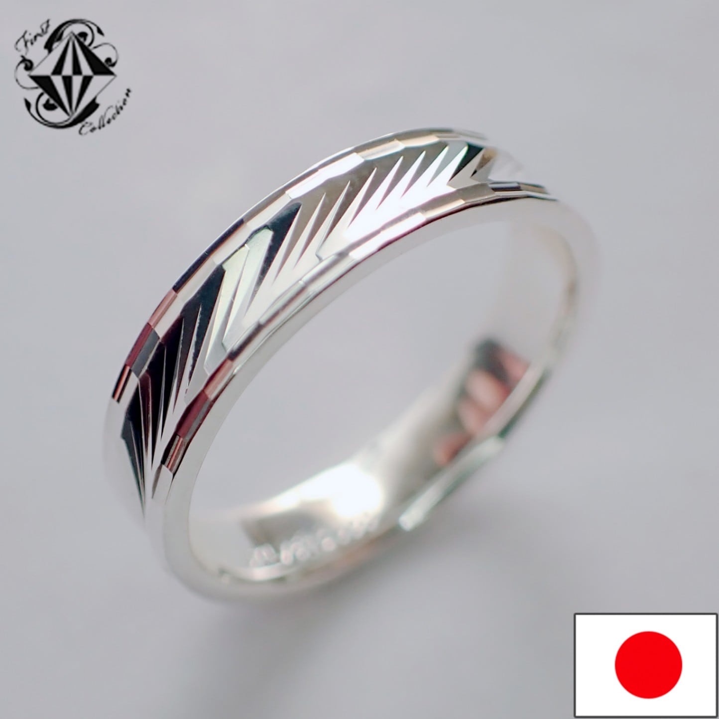 ストリームカットリング（純銀SV1000 4mm幅）の商品写真